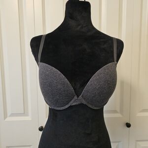 La SENZA Bra Grey Padded Push Up Underwire Sz 38B